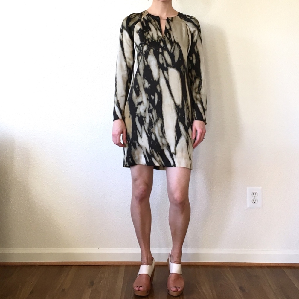 RACHEL by Rachel Roy Marbled Long Sleeve Dress